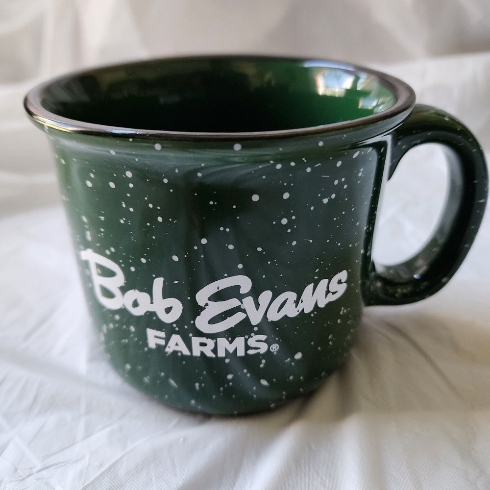 Bob Evans Farms Green Speckled 12 oz Country Cabin Soup Mug Coffee Tea C…